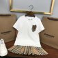 Replica Burberry 2022 New B SERIES T-Shirt and Skirt Set in white