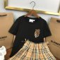 Replica Burberry 2022 New B SERIES T-Shirt and Skirt Set in Black