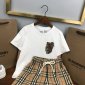 Replica Burberry 2022 New Children T-Shirt and Shorts Set in white