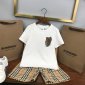 Replica Burberry 2022 New Children T-Shirt and Shorts Set in white