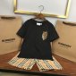 Replica Burberry 2022 New Children T-Shirt and Shorts Set in black