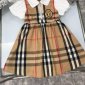 Replica Burberry 2022 Classic Girl Lapel Dress in Brown