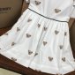 Replica Burberry 2022 New Teddy Bear Print Girl Dress in White