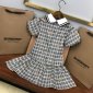 Replica Burberry 2022 New Teddy Bear Print grid Dress