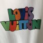 Replica Louis Vuitton 2022 colorful letter printing T-shirt