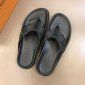 Replica Louis Vuitton Slipper MIRABEAU in Black