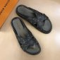 Replica Louis Vuitton Slipper MIRABEAU in Black