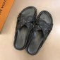 Replica Louis Vuitton Slipper MIRABEAU in Black