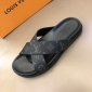 Replica Louis Vuitton Slipper MIRABEAU in Black