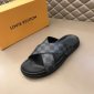 Replica Louis Vuitton Slipper MIRABEAU in Black