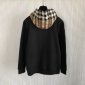 Replica Burberry Check Hood Cotton Blend Hoodie