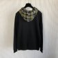 Replica Burberry Check Hood Cotton Blend Hoodie Men Size Xl With Tags