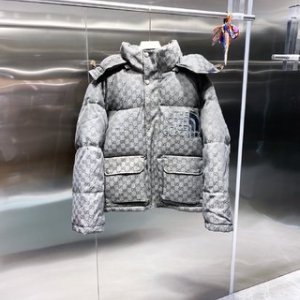 The North Face*Gucci 2022 new down jacket in grey