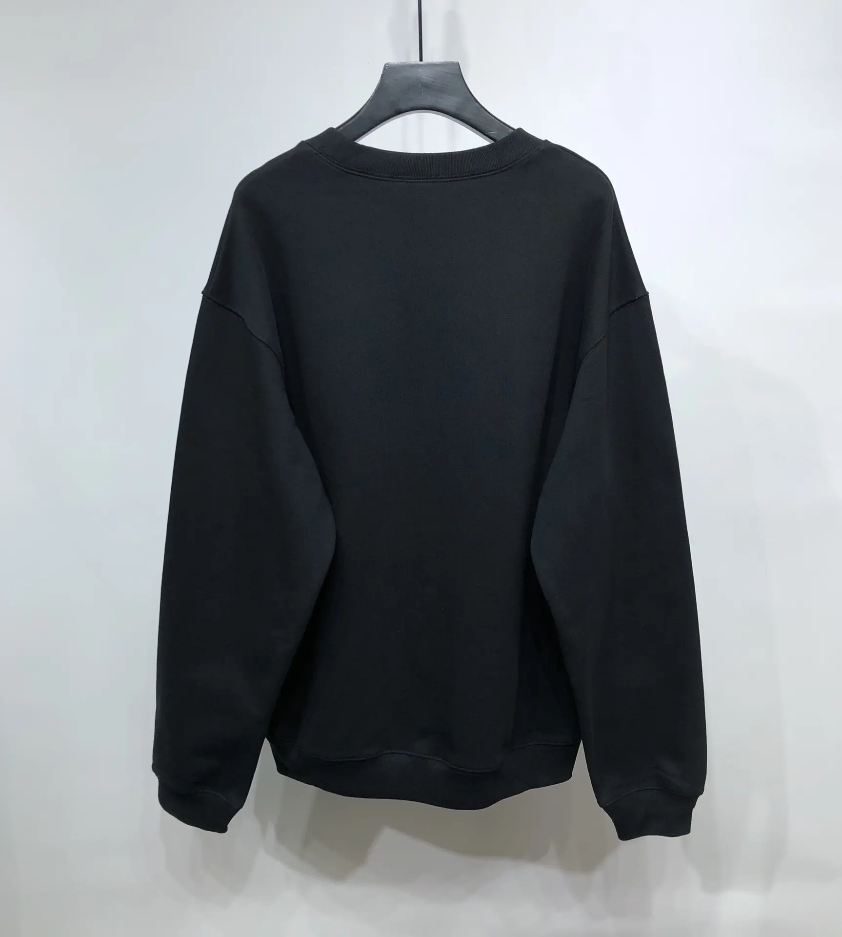 BALENCIAGA Men's & Women's Black Crew Neck Sweatshirt with Logo - 2021FW Collection, XS-L - Image 3
