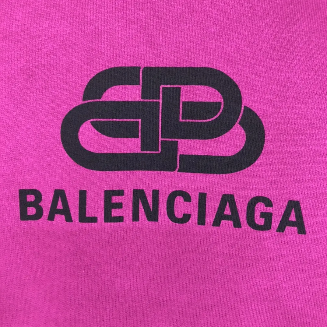 BALENCIAGA Women's & Men's Fuchsia Pink Logo Sweatshirt - 2021FW Collection, XS-L - Image 5