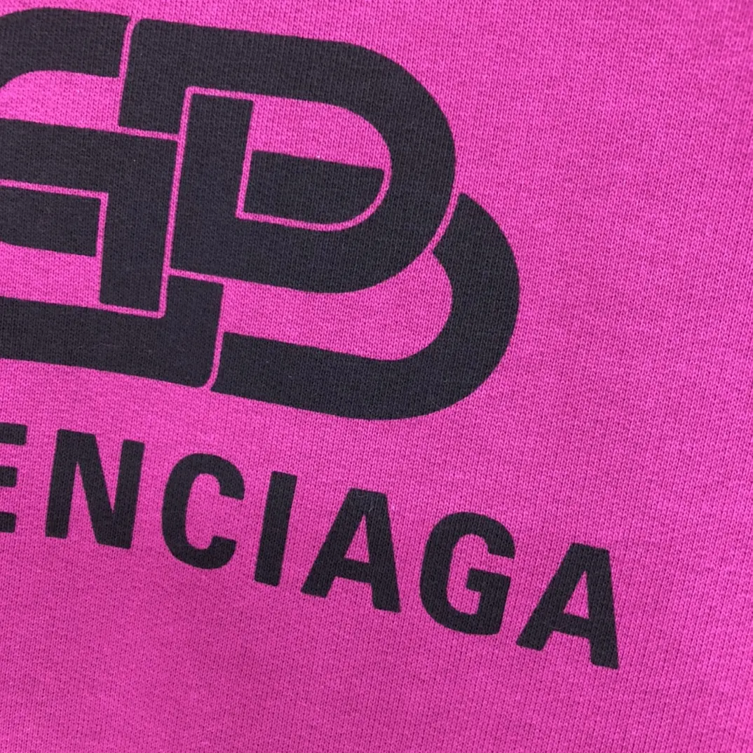 BALENCIAGA Women's & Men's Fuchsia Pink Logo Sweatshirt - 2021FW Collection, XS-L - Image 6