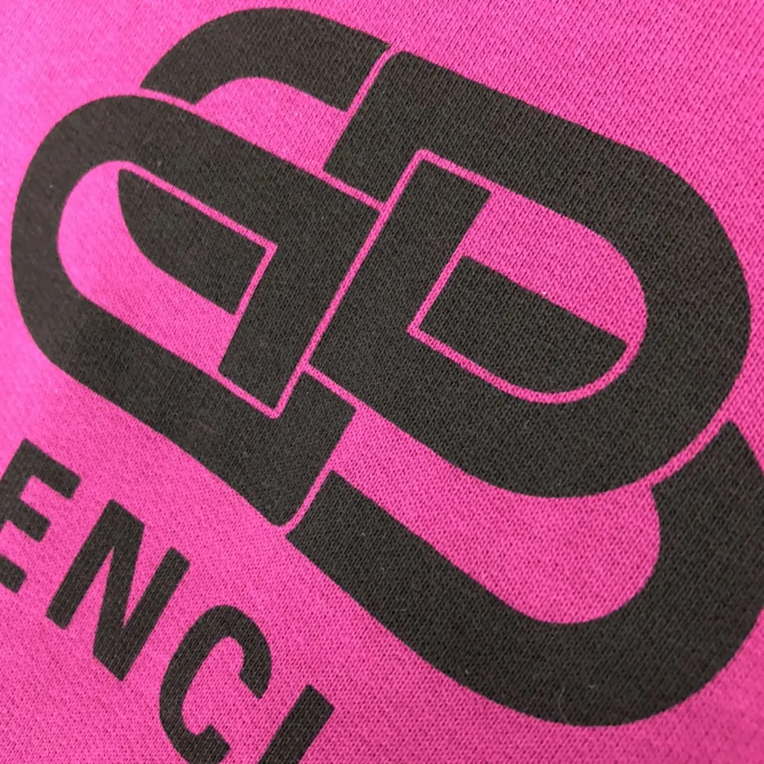 BALENCIAGA Women's & Men's Fuchsia Pink Logo Sweatshirt - 2021FW Collection, XS-L - Image 7