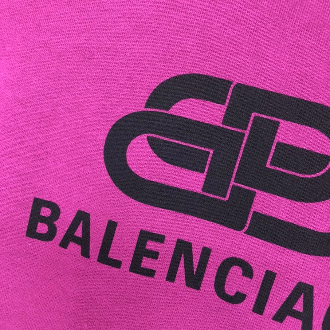 BALENCIAGA Women's & Men's Fuchsia Pink Logo Sweatshirt - 2021FW Collection, XS-L - Image 8