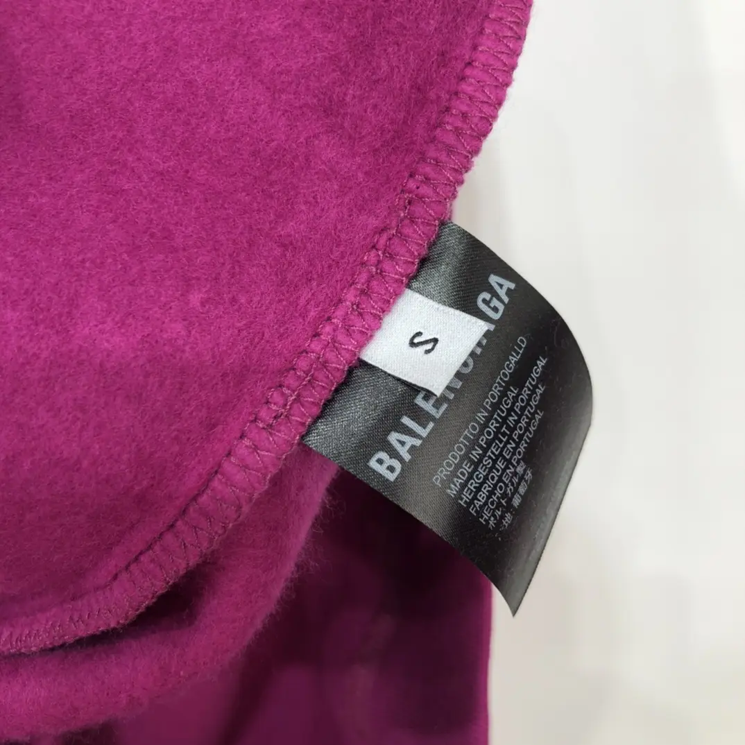 BALENCIAGA Women's & Men's Fuchsia Pink Logo Sweatshirt - 2021FW Collection, XS-L - Image 9