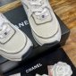 Replica Chanel Sneaker suede Calfskin in White