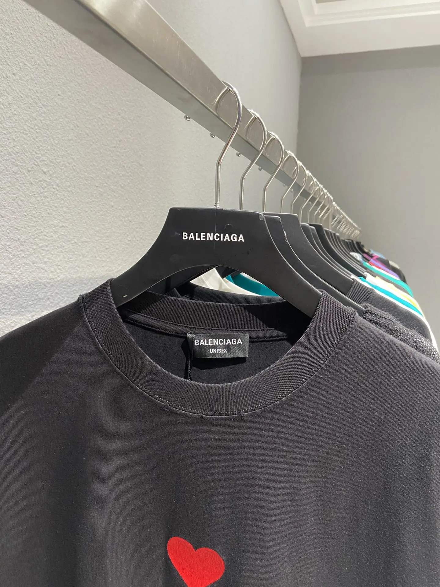 Balenciaga Paris Love T-Shirt Black Unisex - Image 6