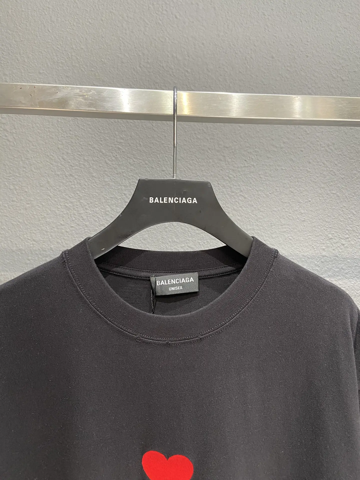 Balenciaga Paris Love T-Shirt Black Unisex - Image 7