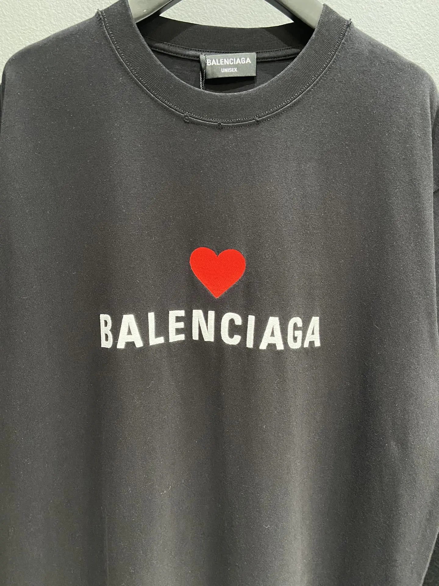 Balenciaga Paris Love T-Shirt Black Unisex - Image 8