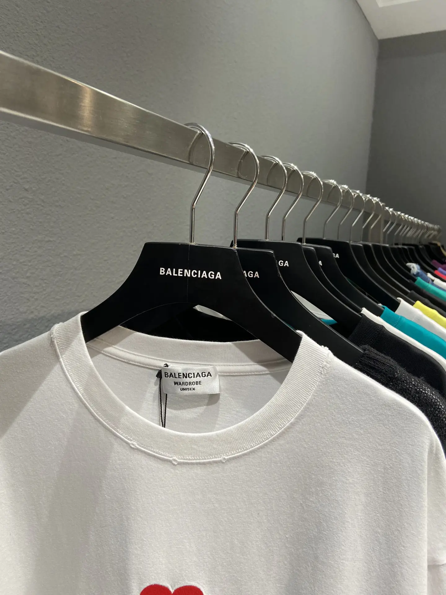 Balenciaga Paris Love T-Shirt White Unisex - Image 6