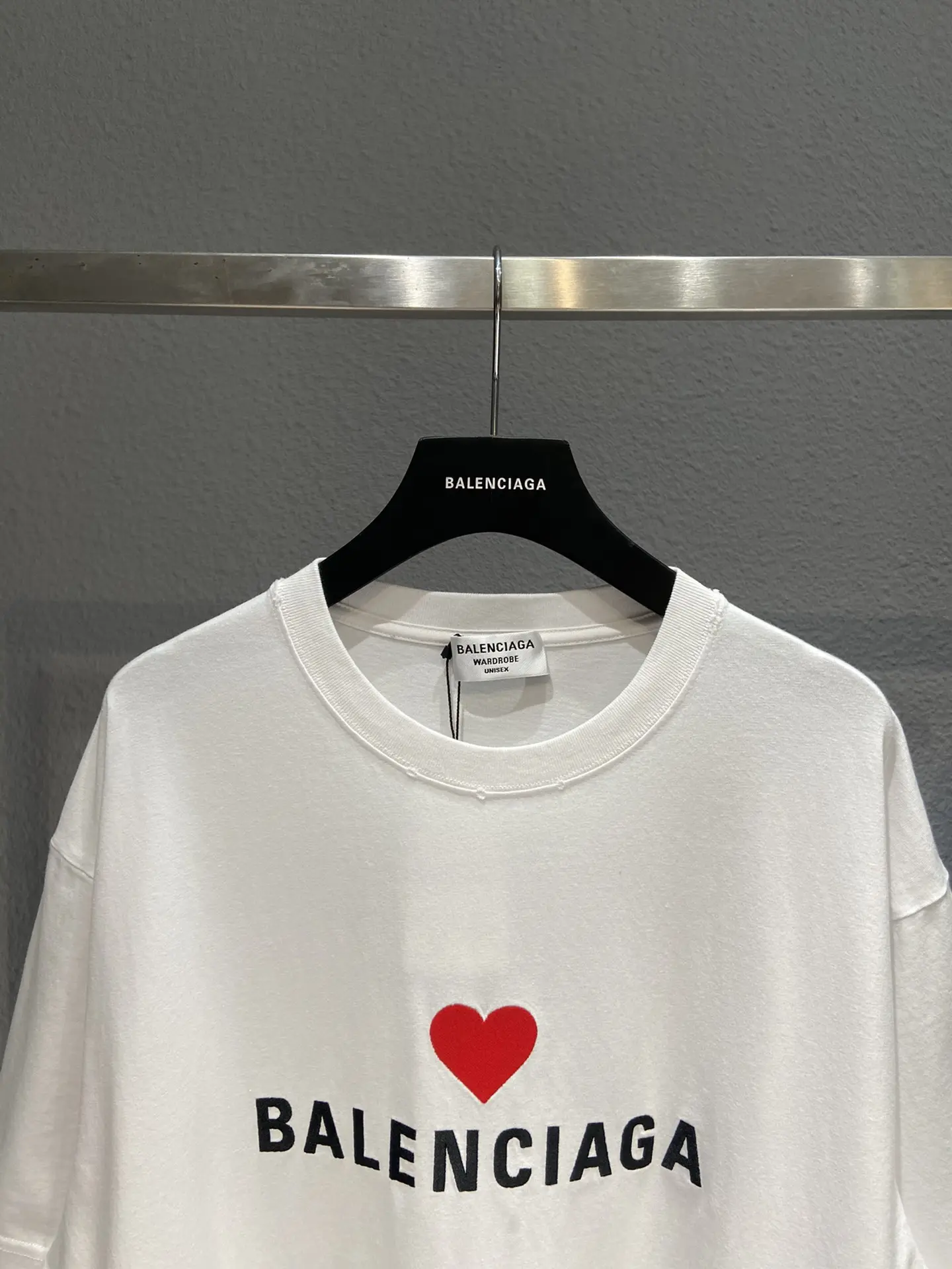 Balenciaga Paris Love T-Shirt White Unisex - Image 7