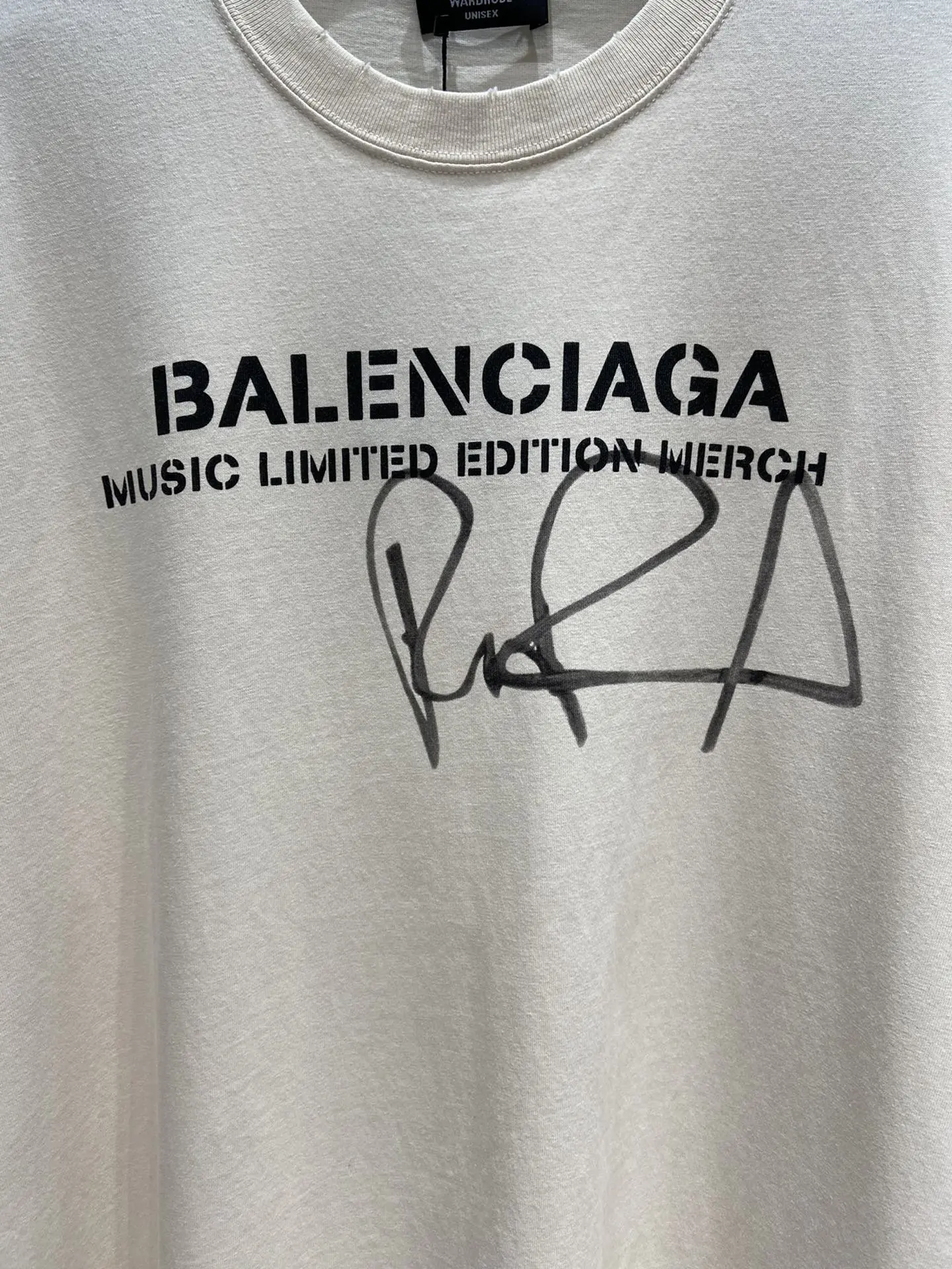Balenciaga Paris Music Edition T-Shirt Beige - Image 10