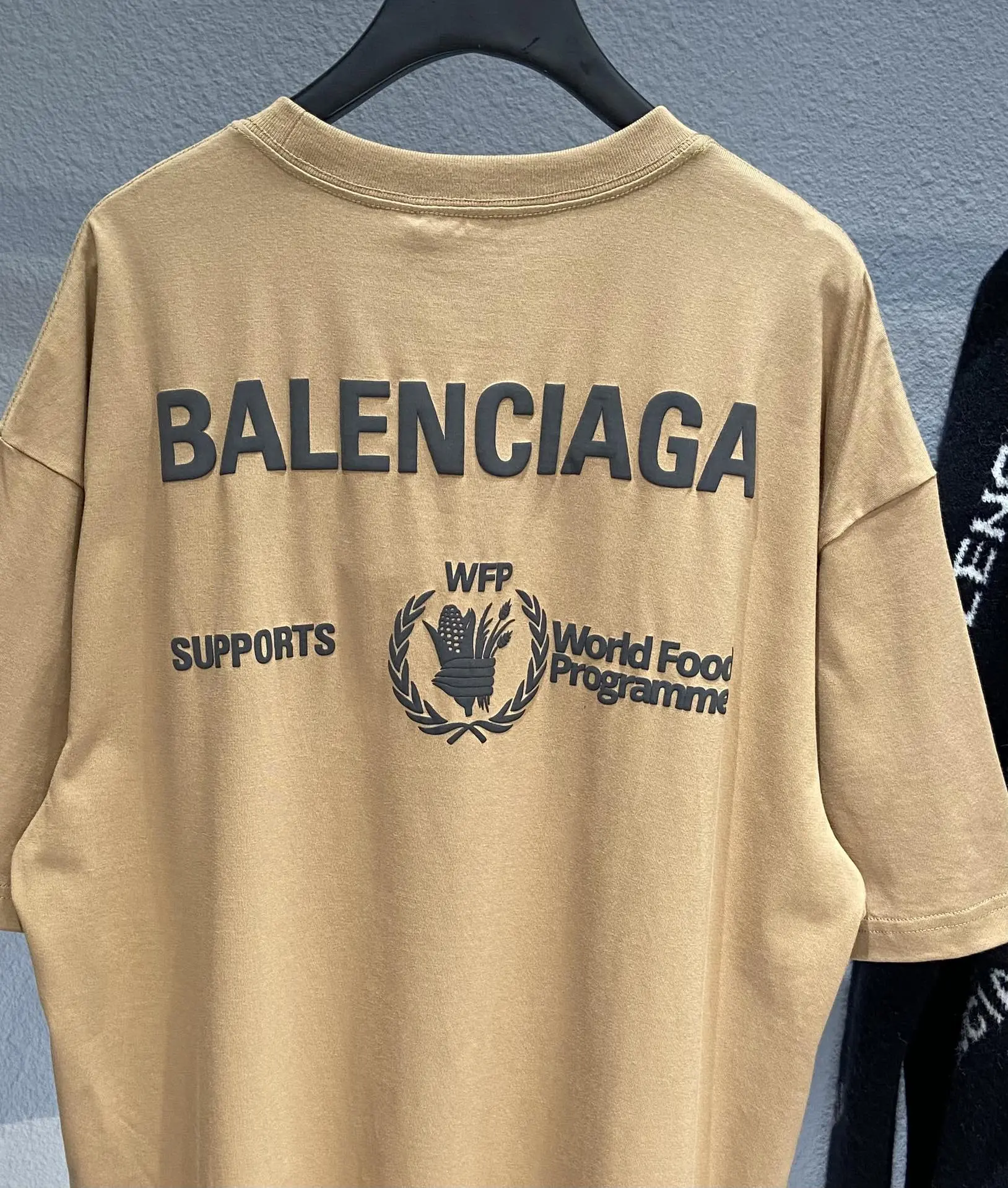 Balenciaga Classic WFP Khaki Loose T-Shirt - Image 5