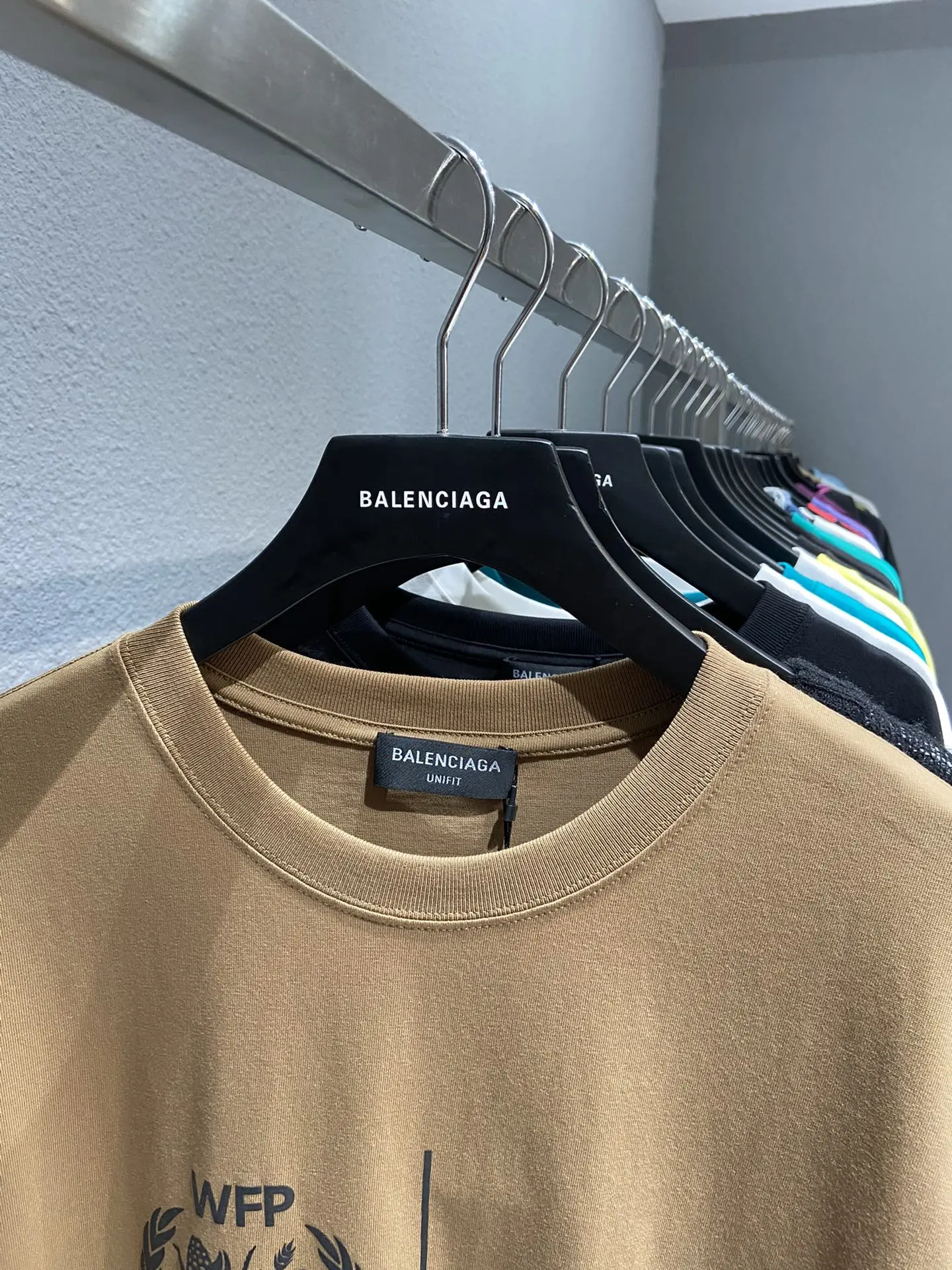 Balenciaga Classic WFP Khaki Loose T-Shirt - Image 7