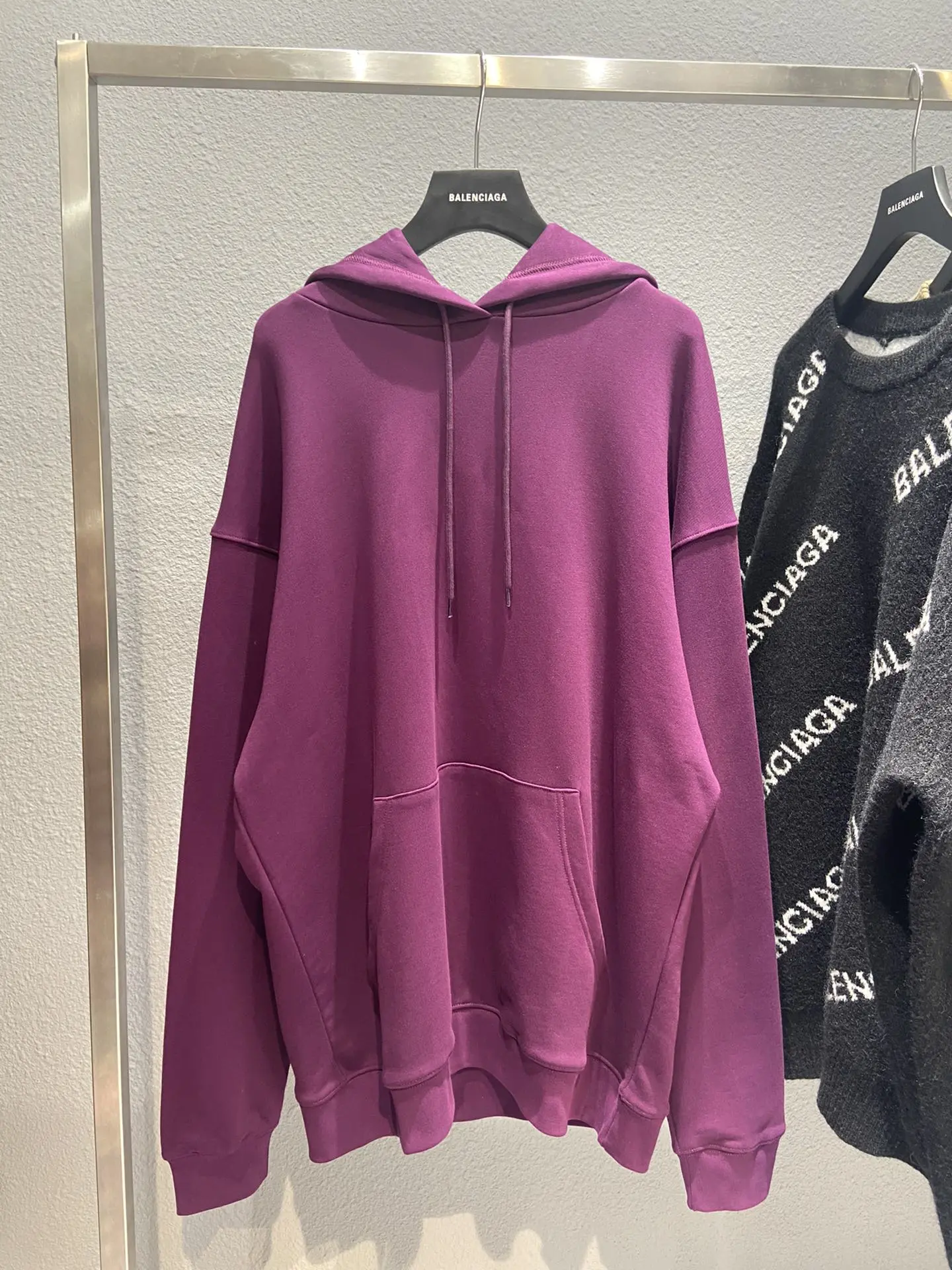 Balenciaga Classic Hoodie, Purple, Loose Fit - Image 3