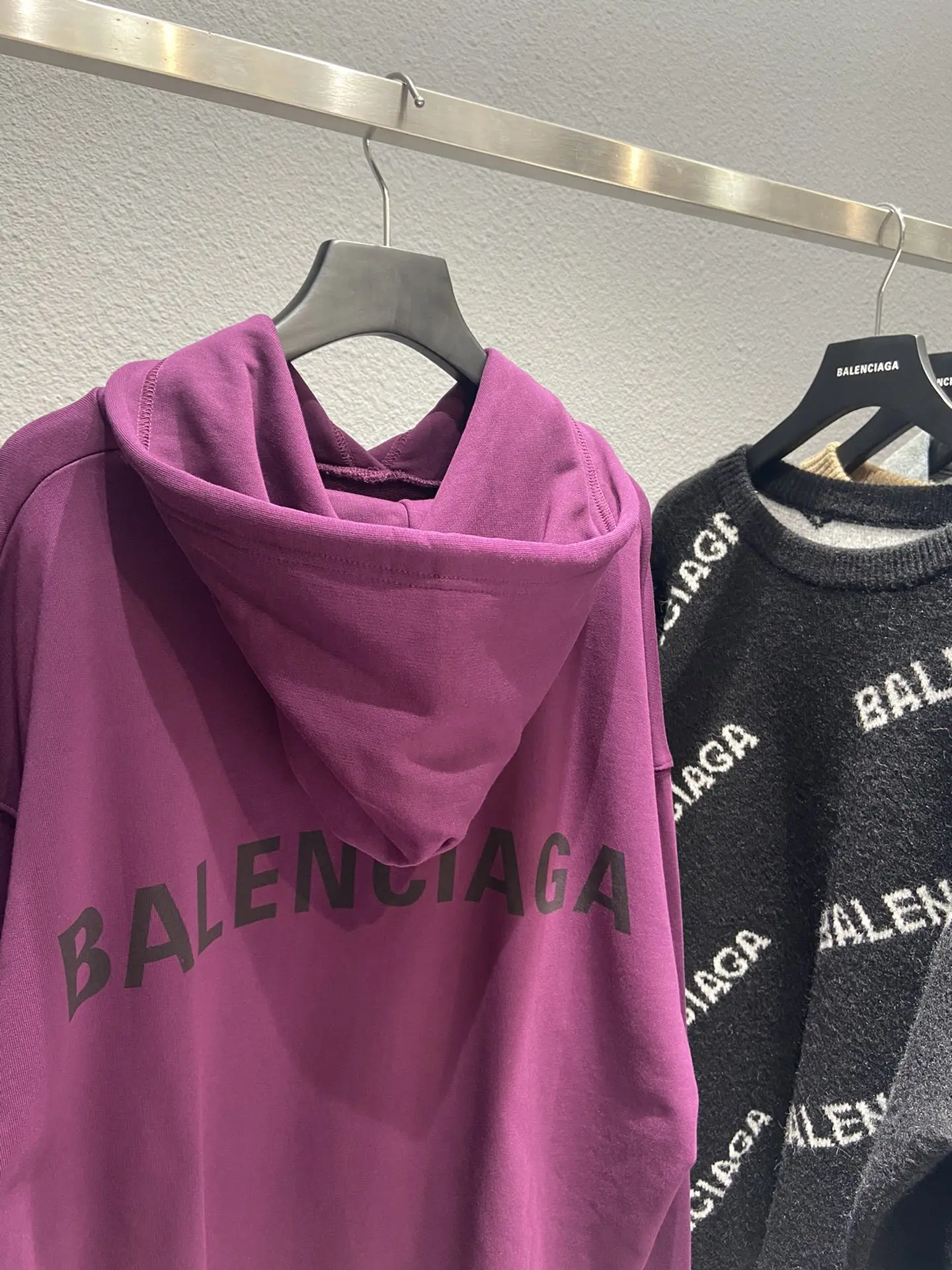 Balenciaga Classic Hoodie, Purple, Loose Fit - Image 5