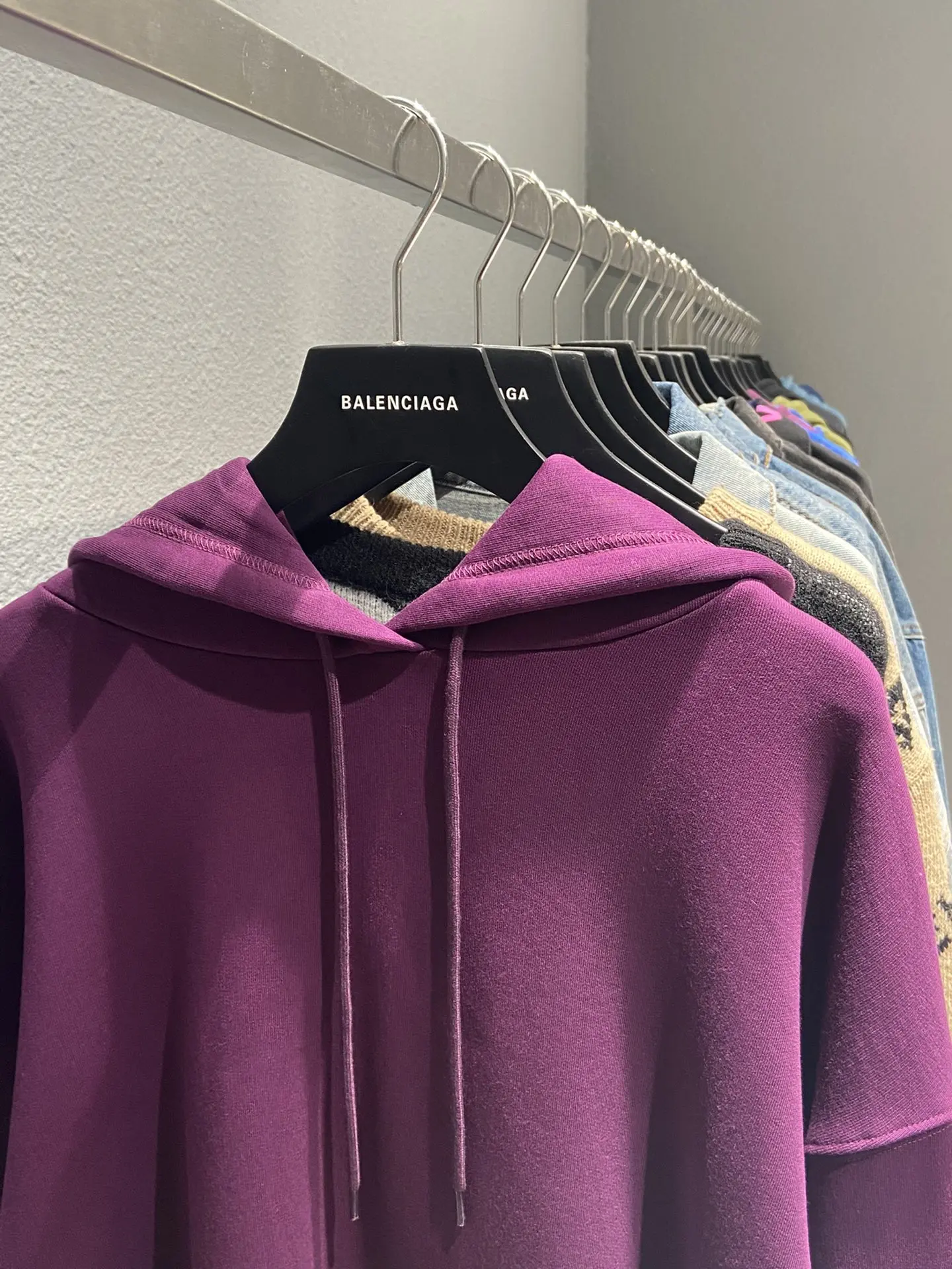 Balenciaga Classic Hoodie, Purple, Loose Fit - Image 7
