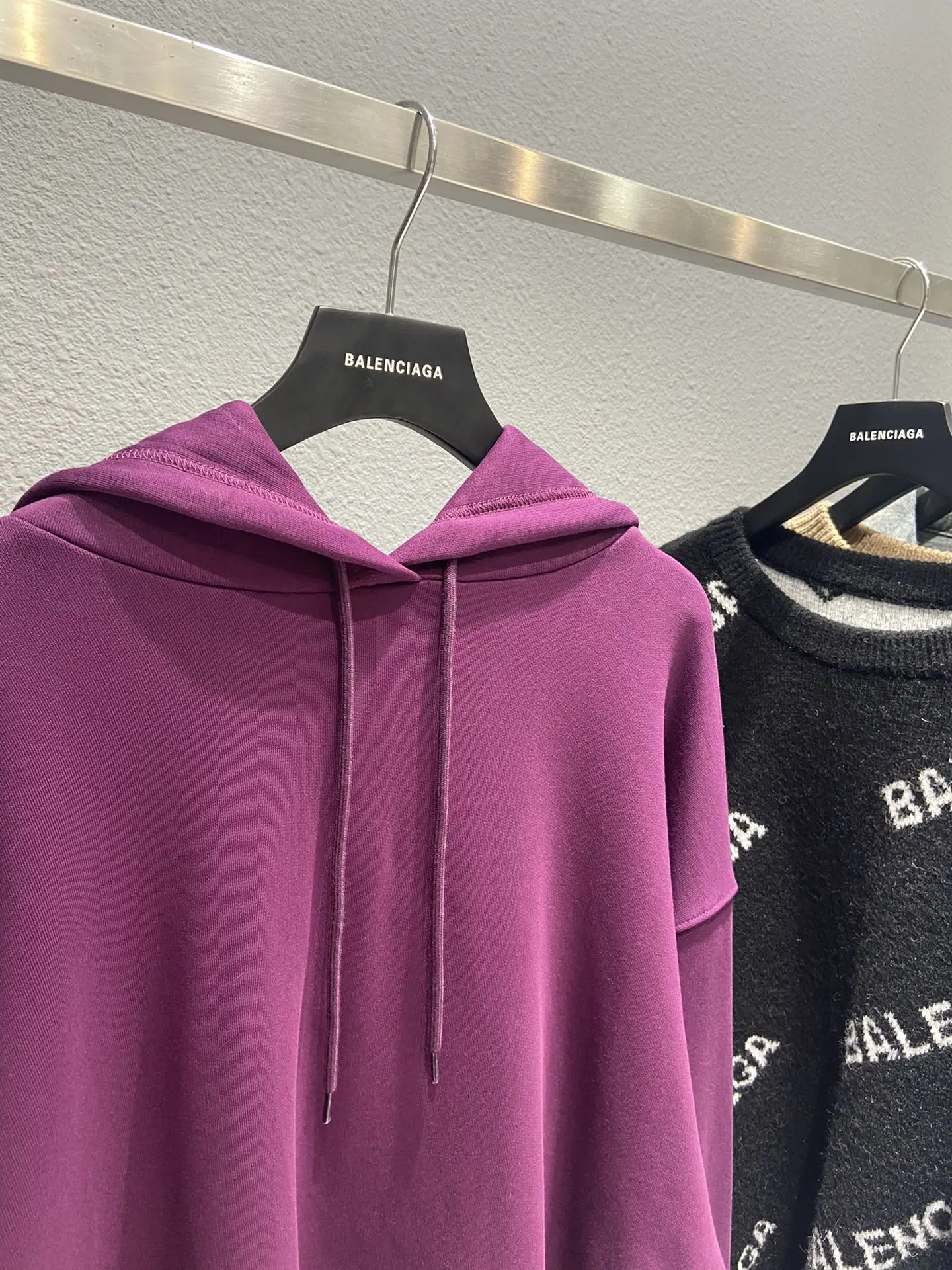 Balenciaga Classic Hoodie, Purple, Loose Fit - Image 8