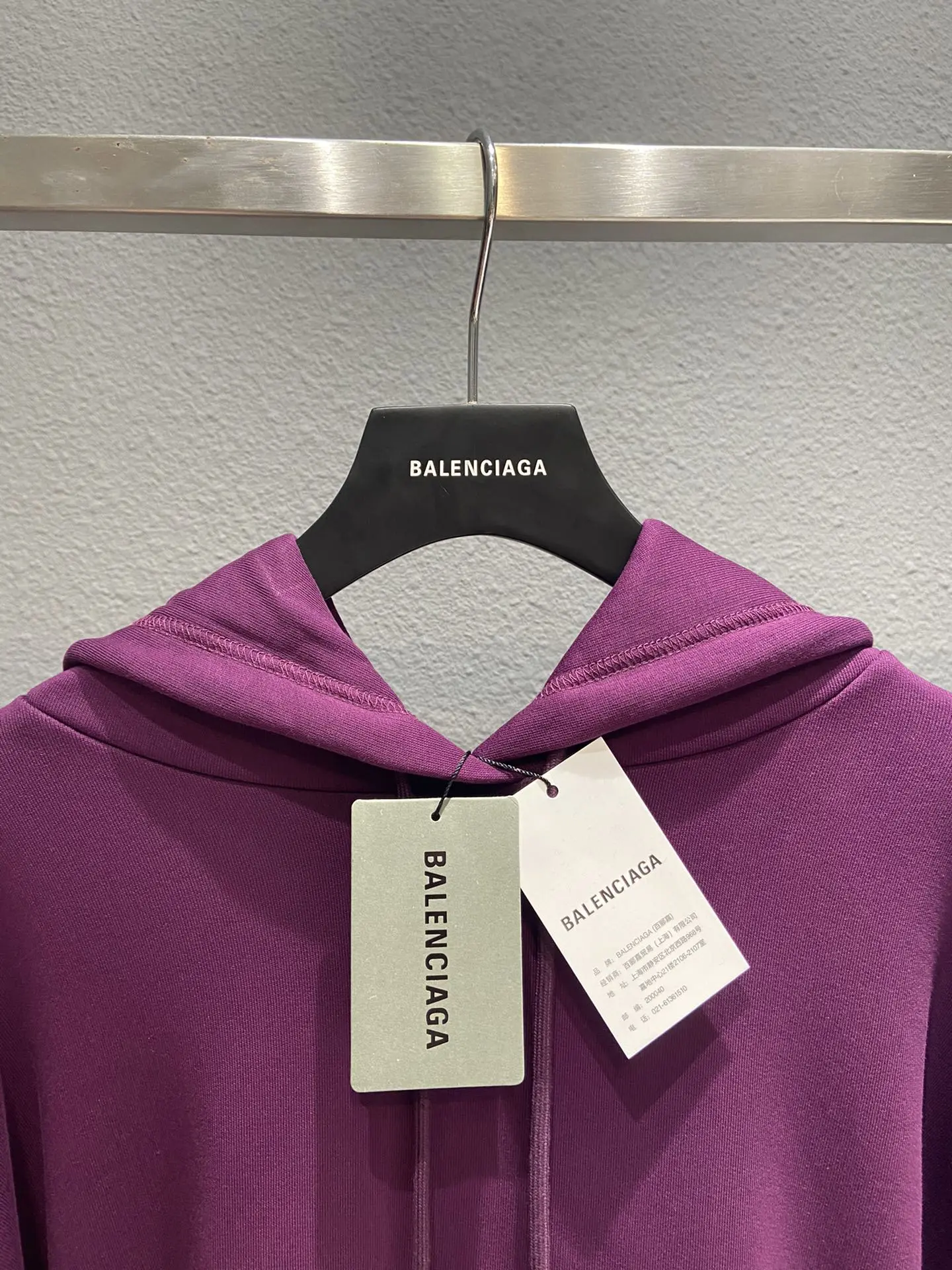 Balenciaga Classic Hoodie, Purple, Loose Fit - Image 9