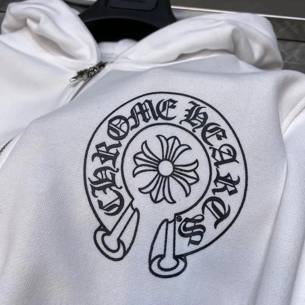 Chrome Hearts Dagger Zip Hoodie White - Image 3