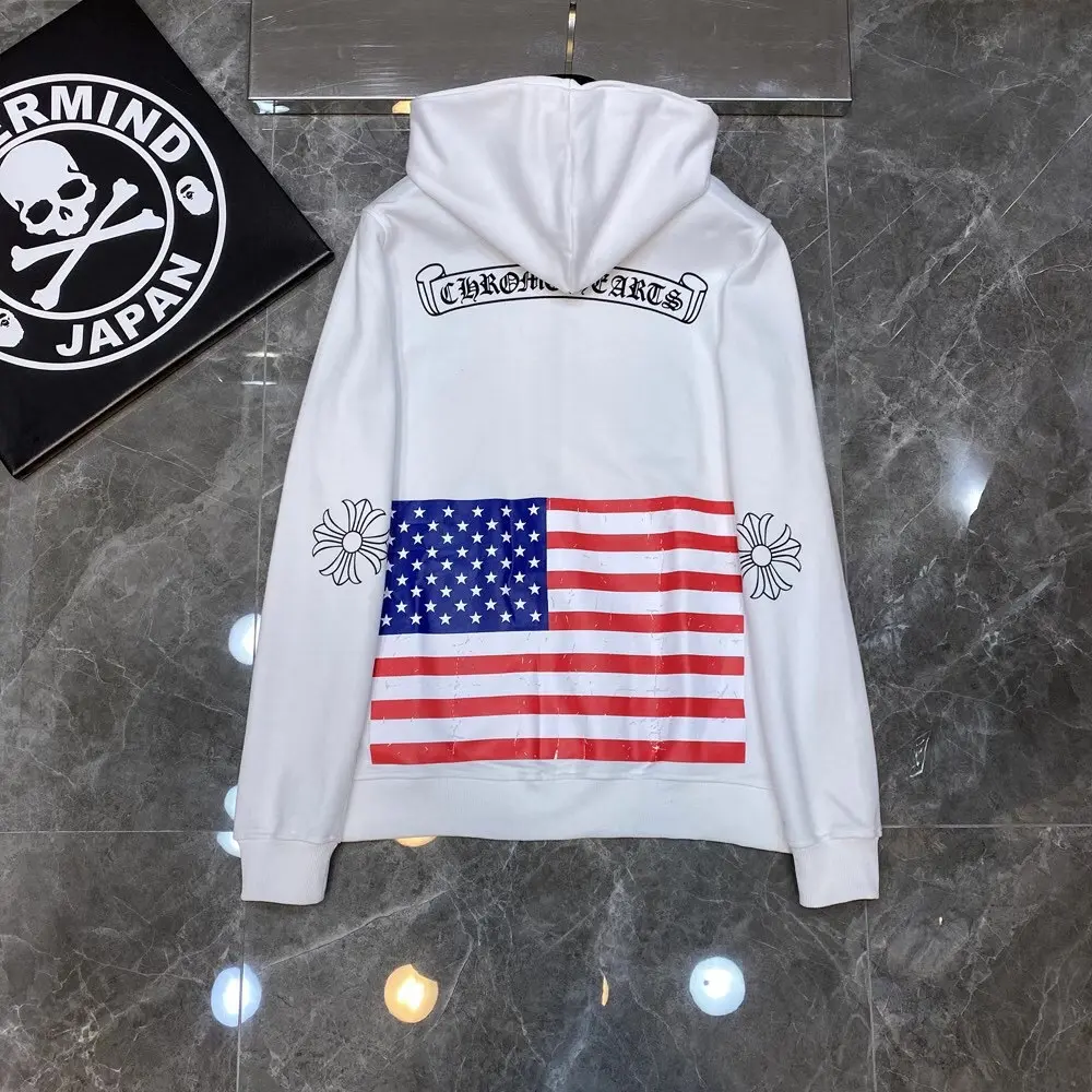 Chrome Hearts Dagger Zip Hoodie White - Image 4
