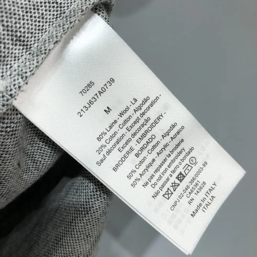 Dior Atelier Striped Knit T-Shirt Silver - Image 8