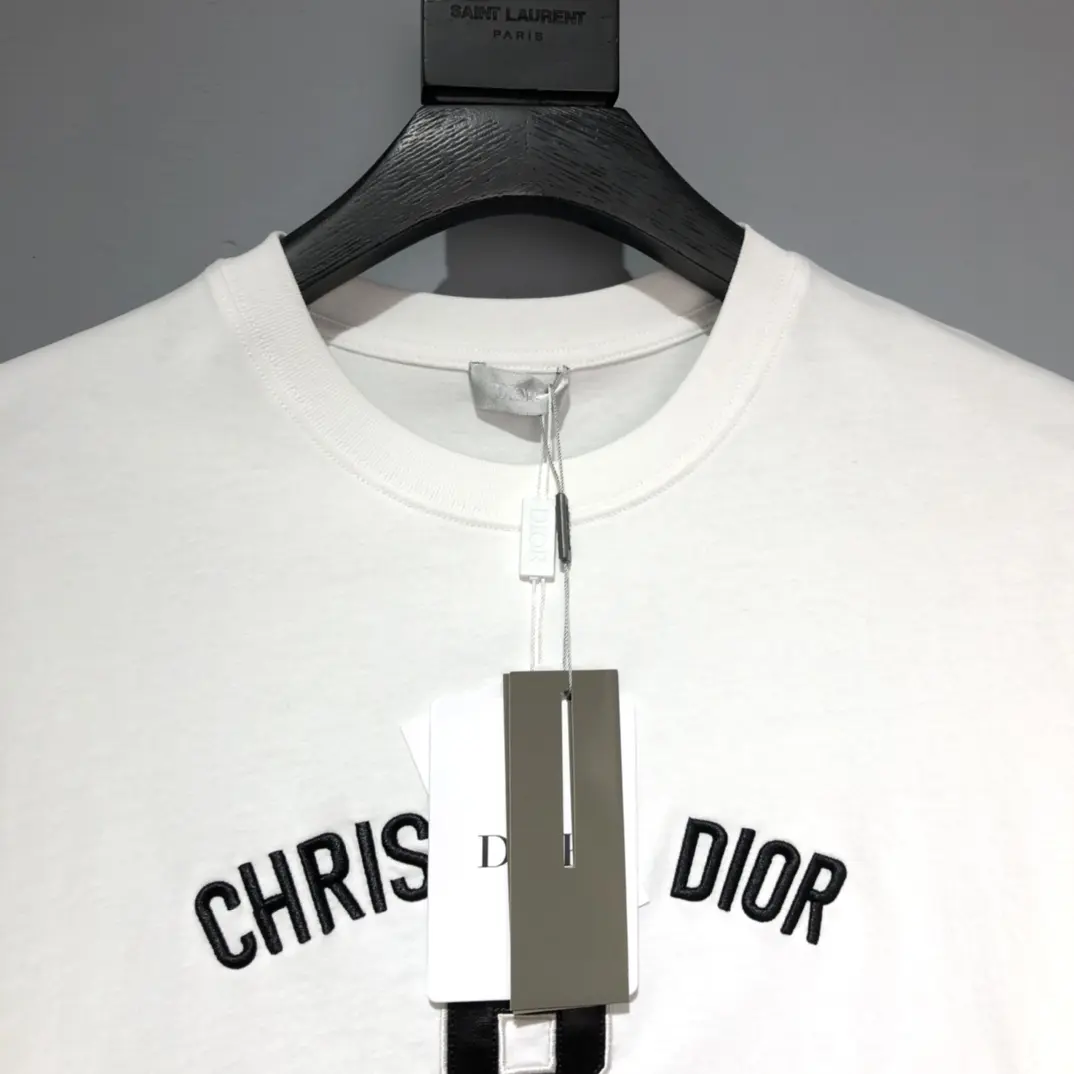 Christian Dior Lucky 8 Embroidered T-Shirt White - Image 4