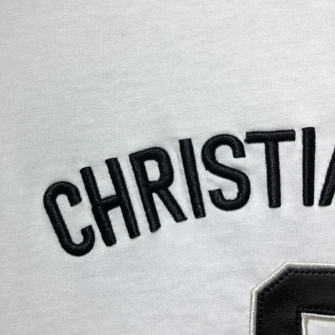 Christian Dior Lucky 8 Embroidered T-Shirt White - Image 7