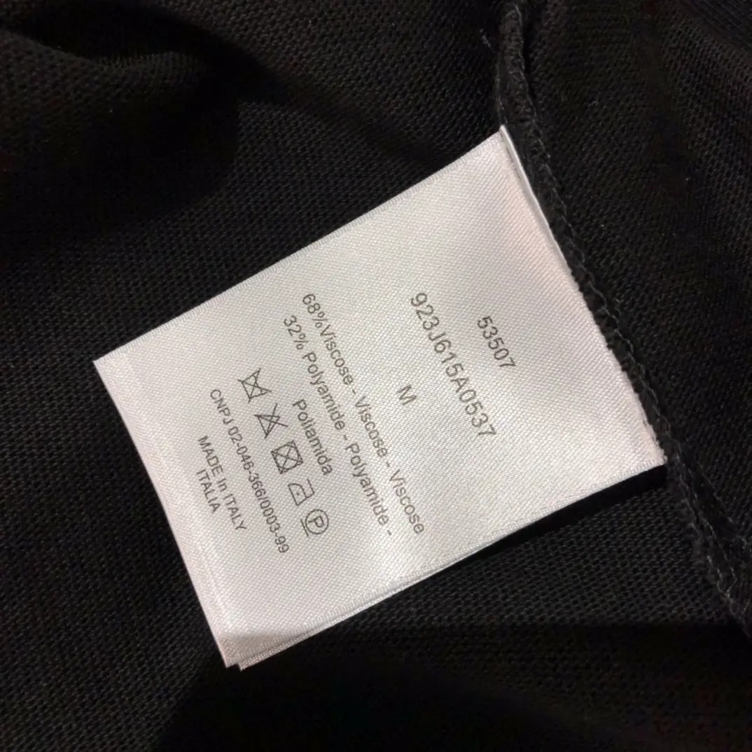Dior CD2022SS Embroidered Logo T-Shirt Black - Image 9