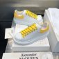 Replica MCQ Oversized Sneaker in Yellow Lace and Heel