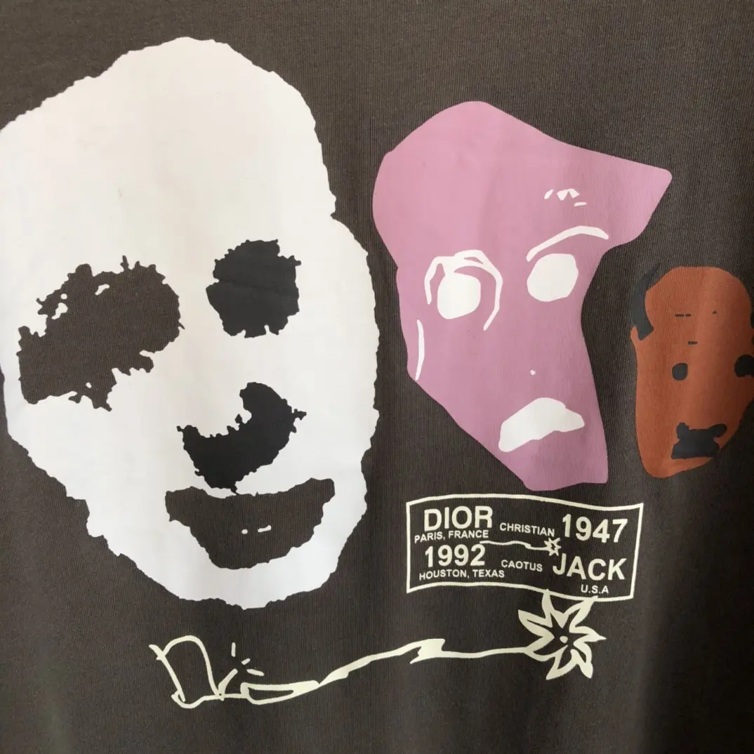 Dior Cactus Jack T-Shirt Gray Graphic - Image 5