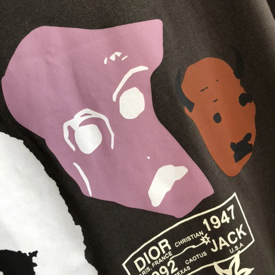 Dior Cactus Jack T-Shirt Gray Graphic - Image 6