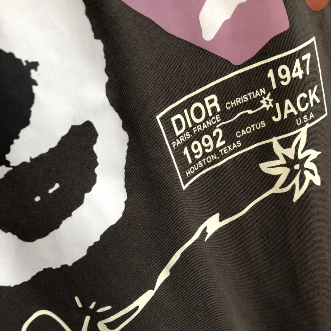 Dior Cactus Jack T-Shirt Gray Graphic - Image 7