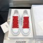 Replica MCQ Oversized Sneaker in Red Lace with White Heel