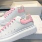 Replica Alexander McQueen Oversized Sneaker in Pink Lace