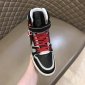 Replica Louis Vuitton Sneaker Trainer in Gray with Red